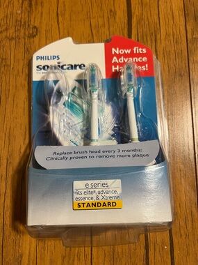 2 pk Philips Sonicare Toothbrush Heads E-Series Standard Elite Advance EssenceX